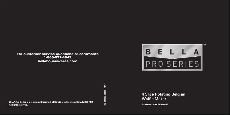 Imagen de la primera página del manual del dispositivo 4 Slice Rotating Belgium Waffle Maker