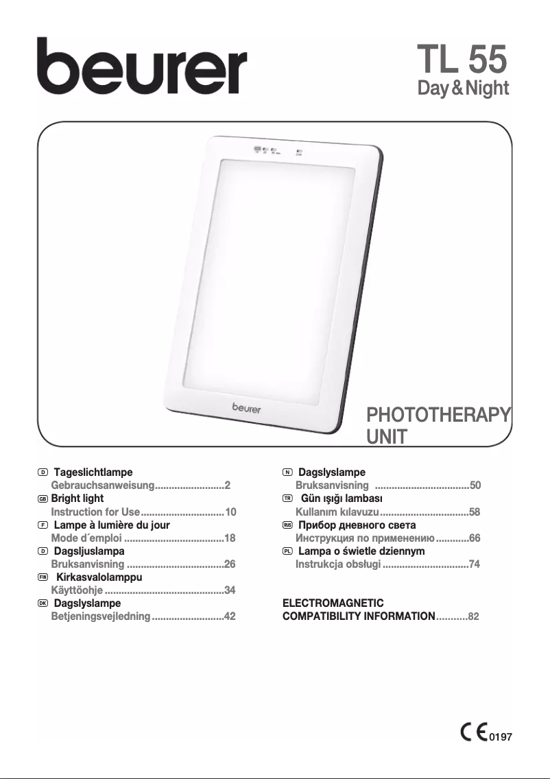 Imagen de la primera página del manual del dispositivo TL55