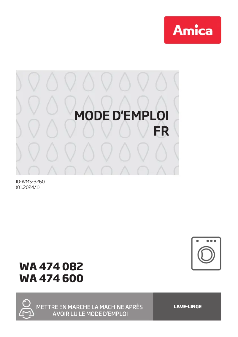 Imagen de la primera página del manual del dispositivo WA 474 082