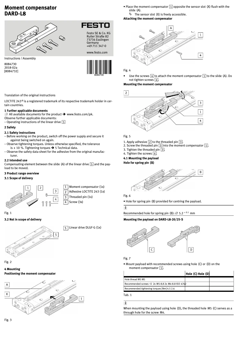 Imagen de la primera página del manual del dispositivo DARD-L8-25-S
