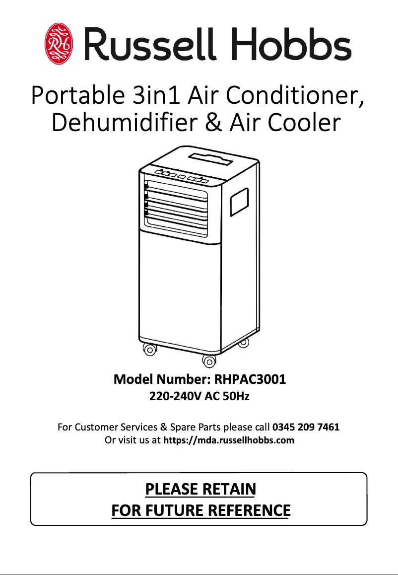 Página 1 del manual Manual de usuario Russell Hobbs RHPAC3001