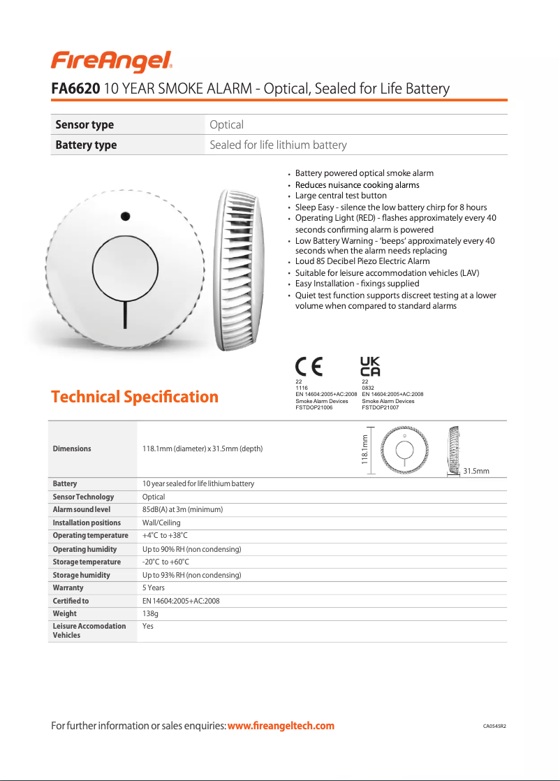 Imagen de la primera página del manual del dispositivo FA6620-R