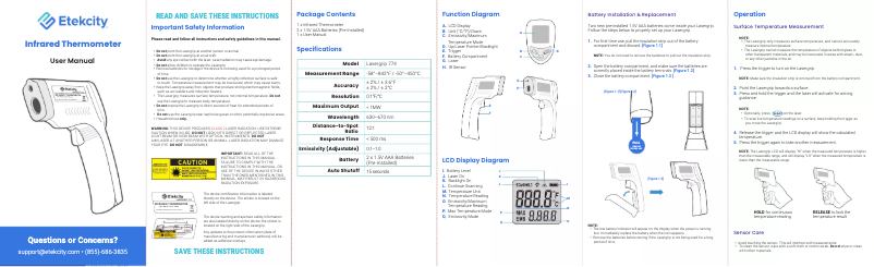 Página nº 1 - Manual de usuario Etekcity Lasergrip 774