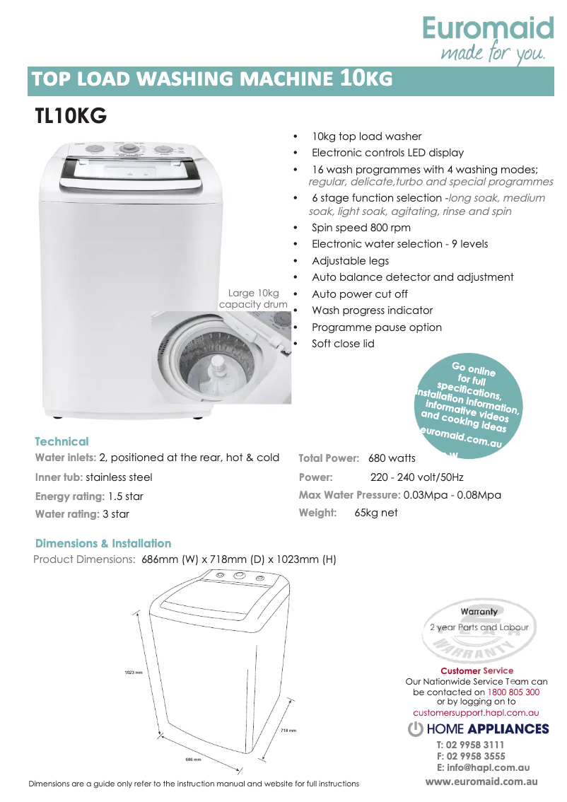 Imagen de la primera página del manual del dispositivo TL10KG