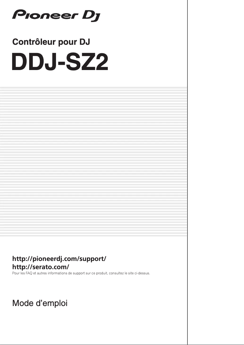 Imagen de la primera página del manual del dispositivo DDJ-SZ2