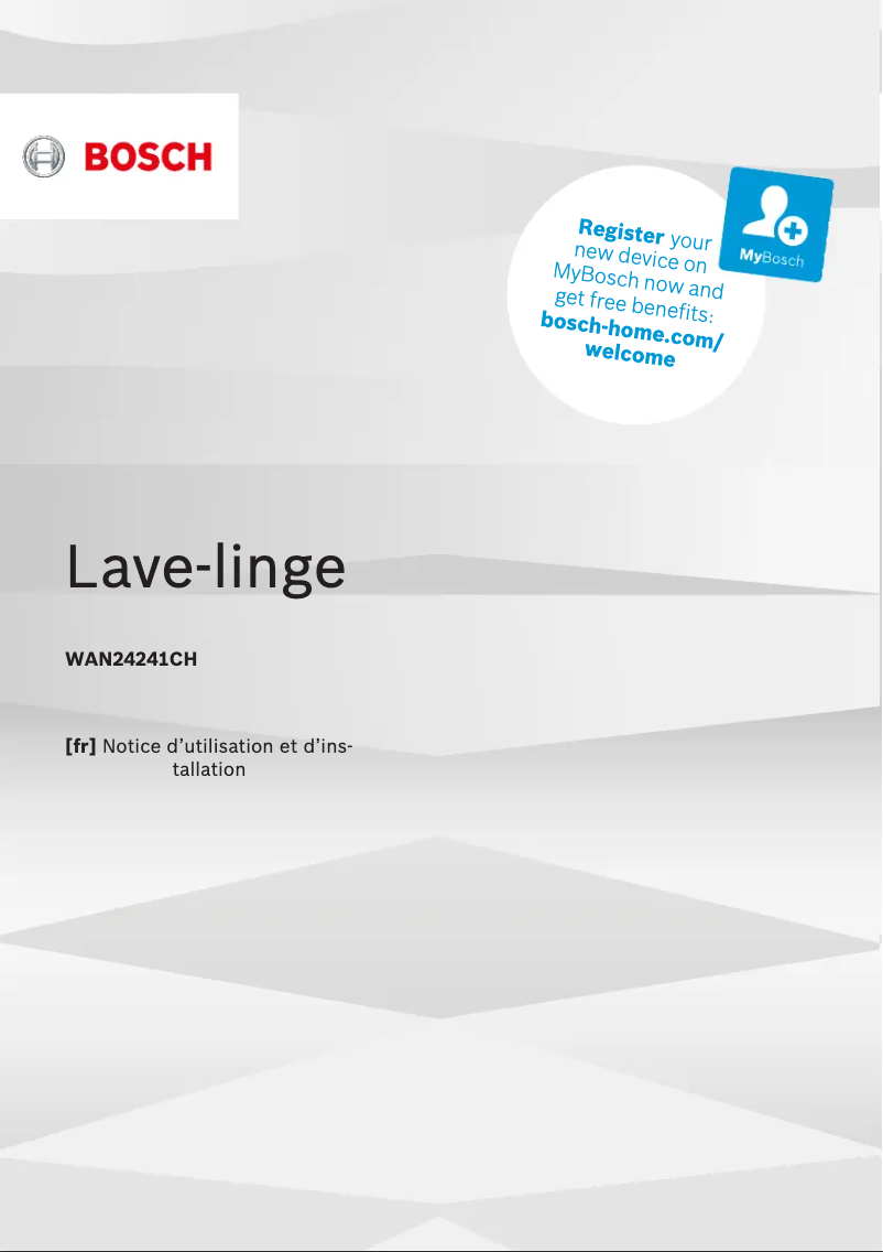 Página 1 del manual Manual de usuario Bosch Serie 4 WAN24241CH