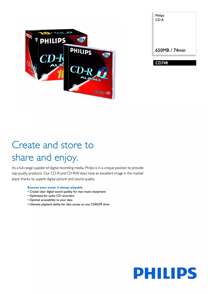 Imagen de la primera página del manual del dispositivo CD74R