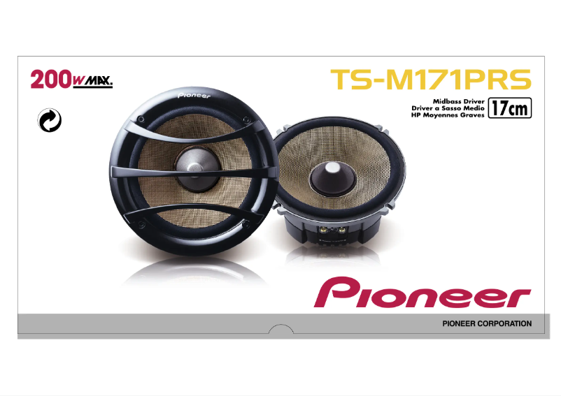 Página 1 del manual Manual de usuario Pioneer TS-M171PRS