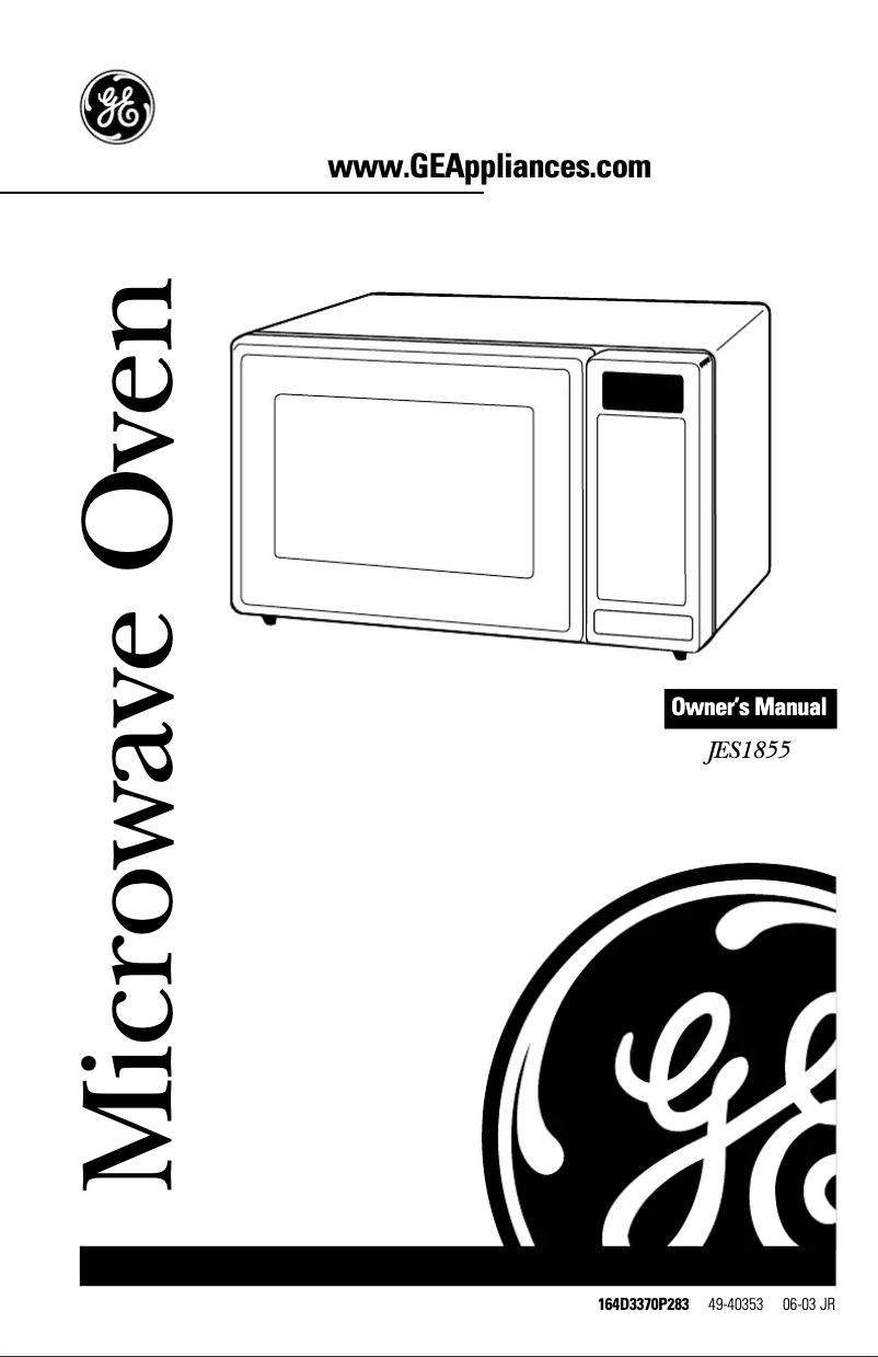 Página 1 del manual Manual de usuario GE JES1855PWH
