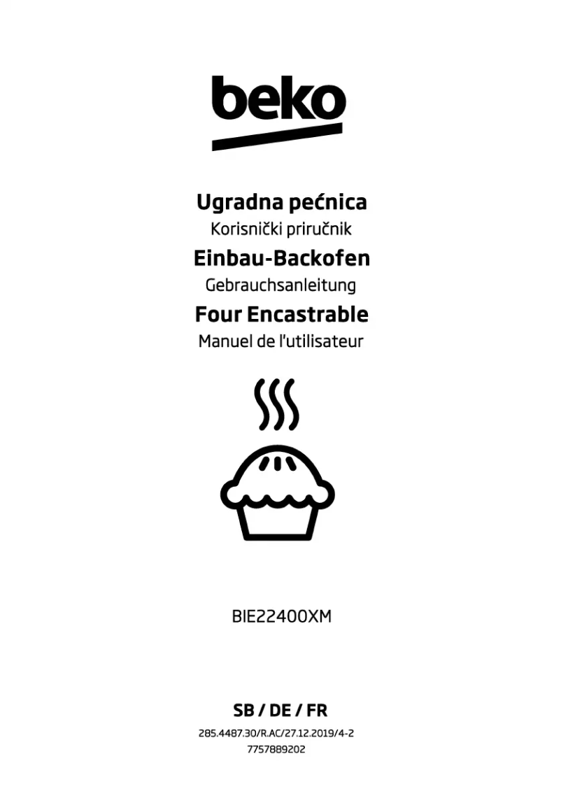 Página 1 del manual Manual de usuario Beko BIE22400XM