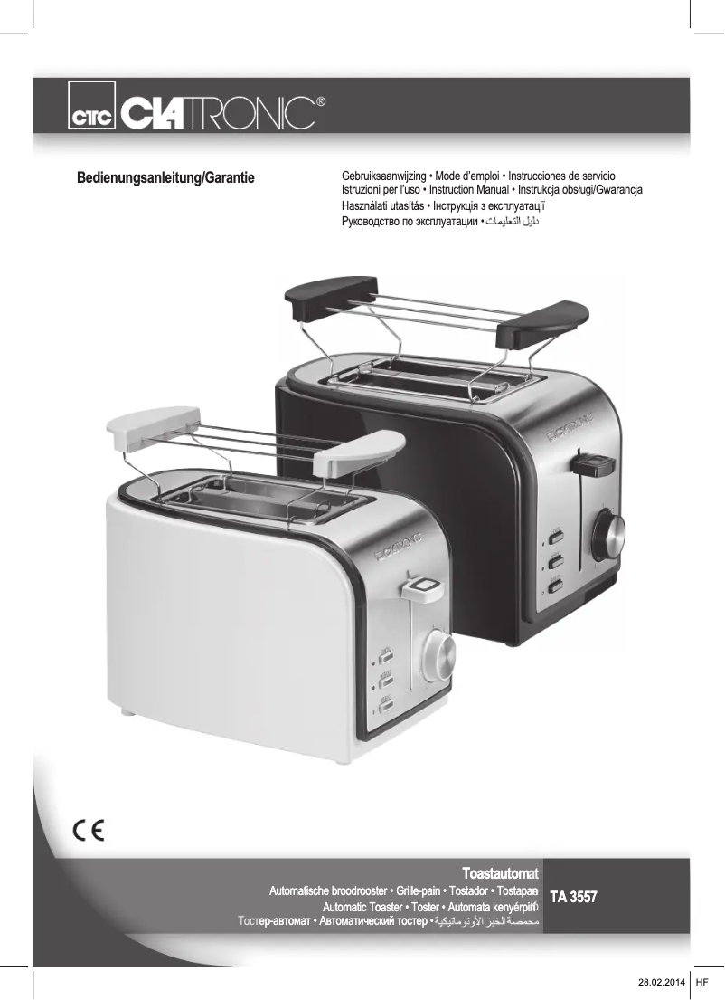 Página 1 del manual Manual de usuario Clatronic TA 3557