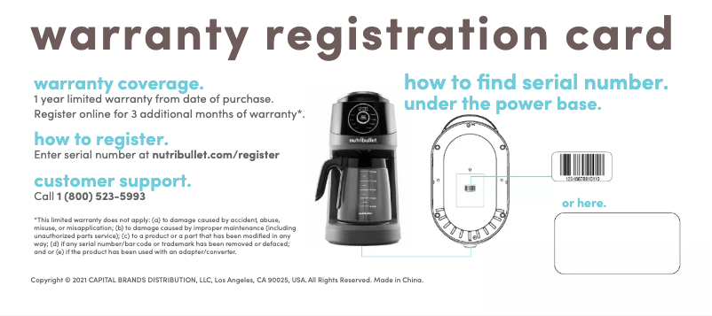 Imagen de la primera página del manual del dispositivo Brew Choice