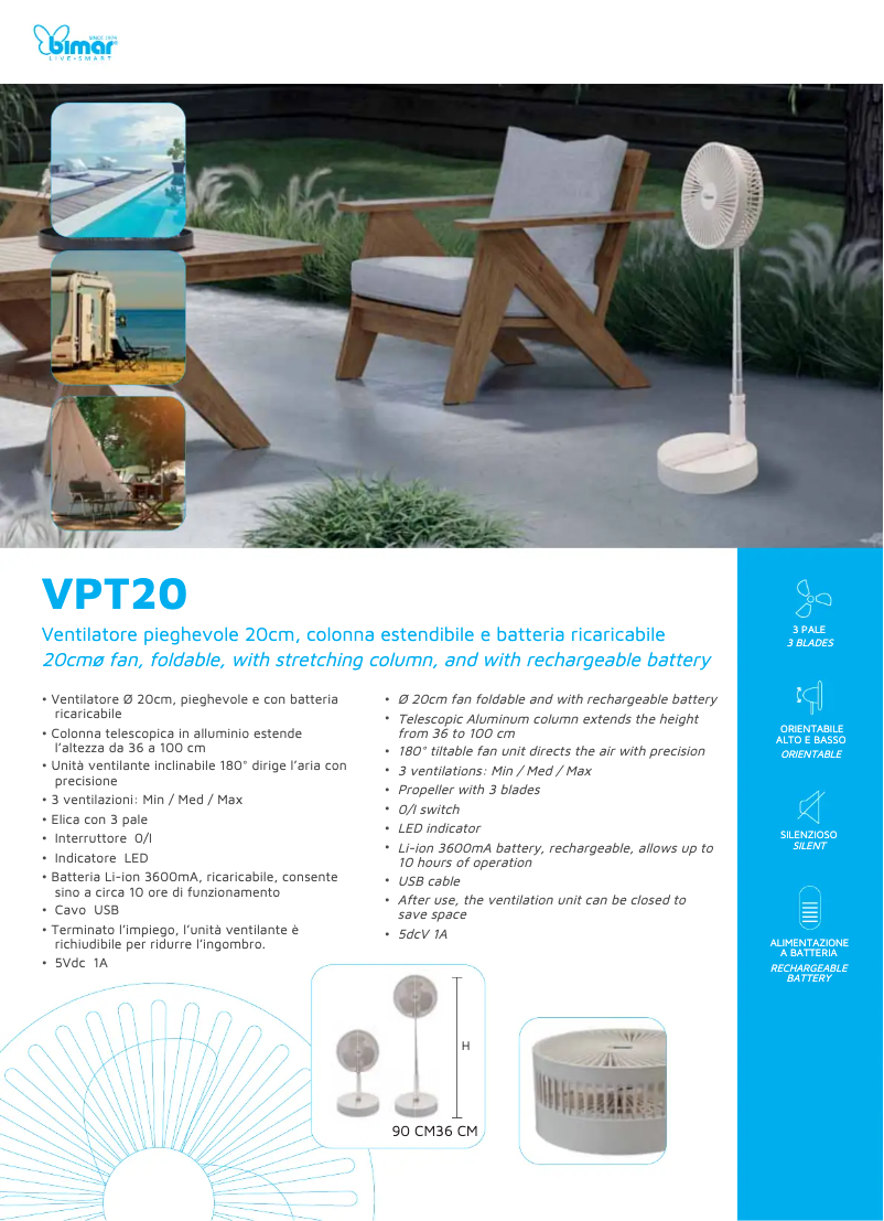 Página 1 del manual Ficha técnica Bimar VPT20