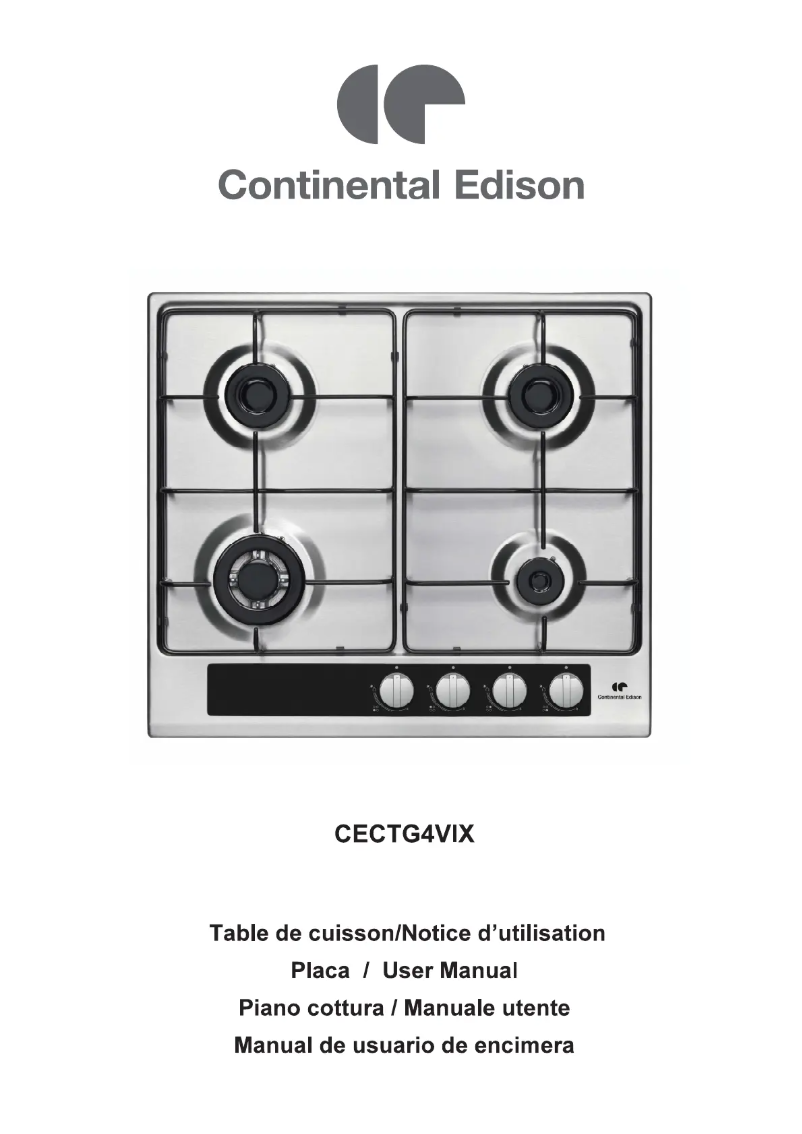 Página 1 del manual Manual de usuario Continental Edison CECTG4VIX
