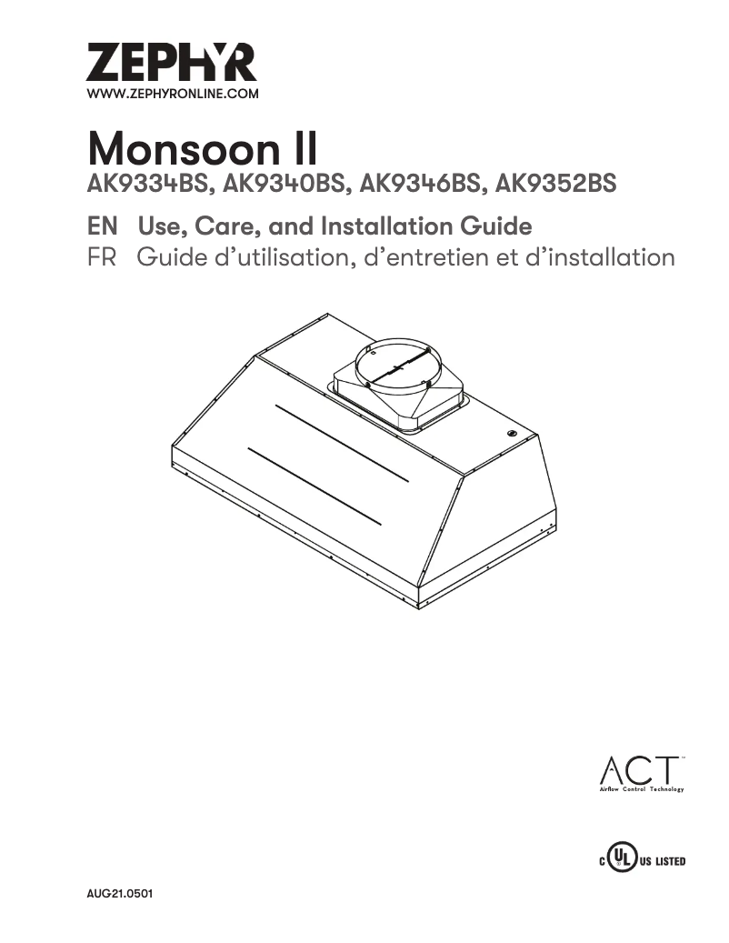 Imagen de la primera página del manual del dispositivo Monsoon II AK9346BS