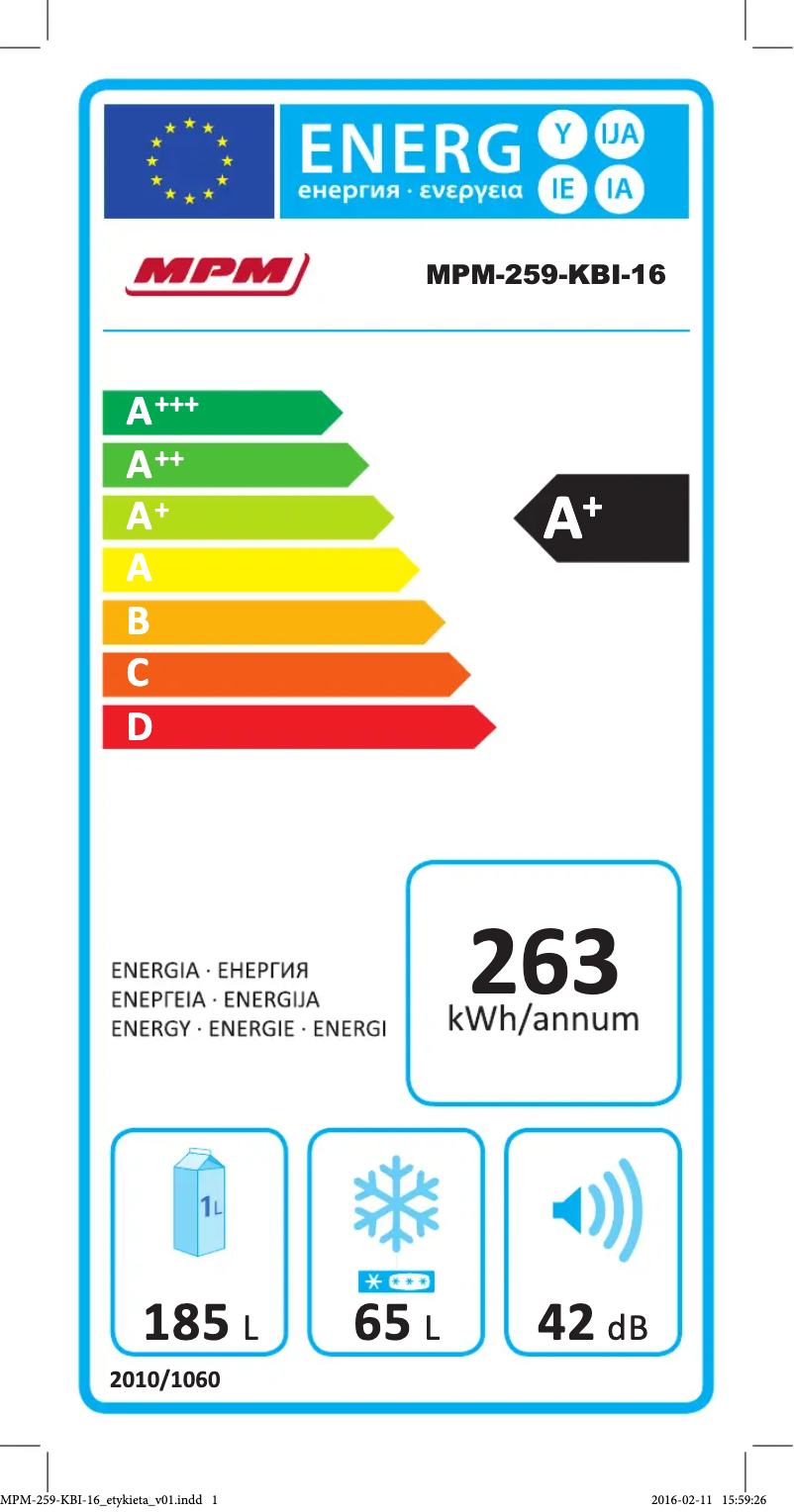Página 1 del manual Manual de usuario MPM MPM-259-KBI-16