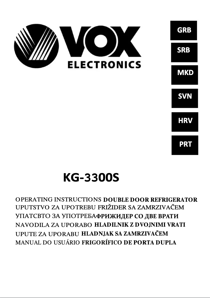 Imagen de la primera página del manual del dispositivo KG3300S