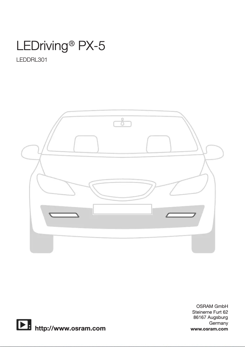 Imagen de la primera página del manual del dispositivo LEDriving PX-5