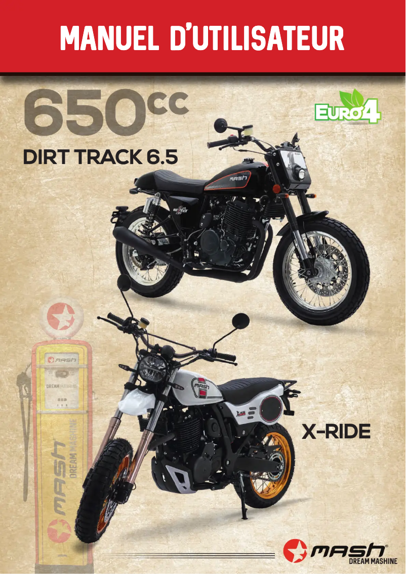 Imagen de la primera página del manual del dispositivo Dirt Track 650cc (2019)