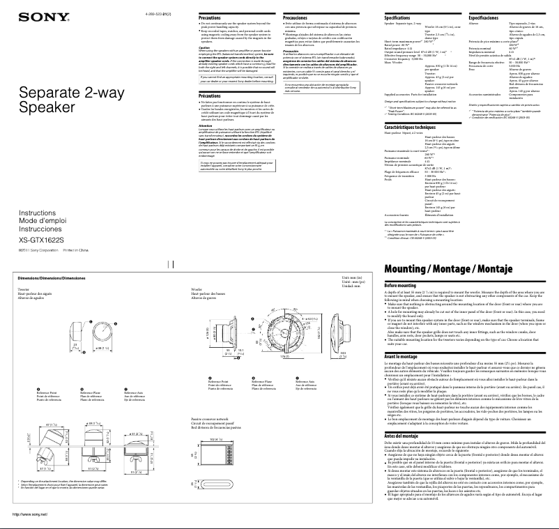 Imagen de la primera página del manual del dispositivo XS-GTX1622S