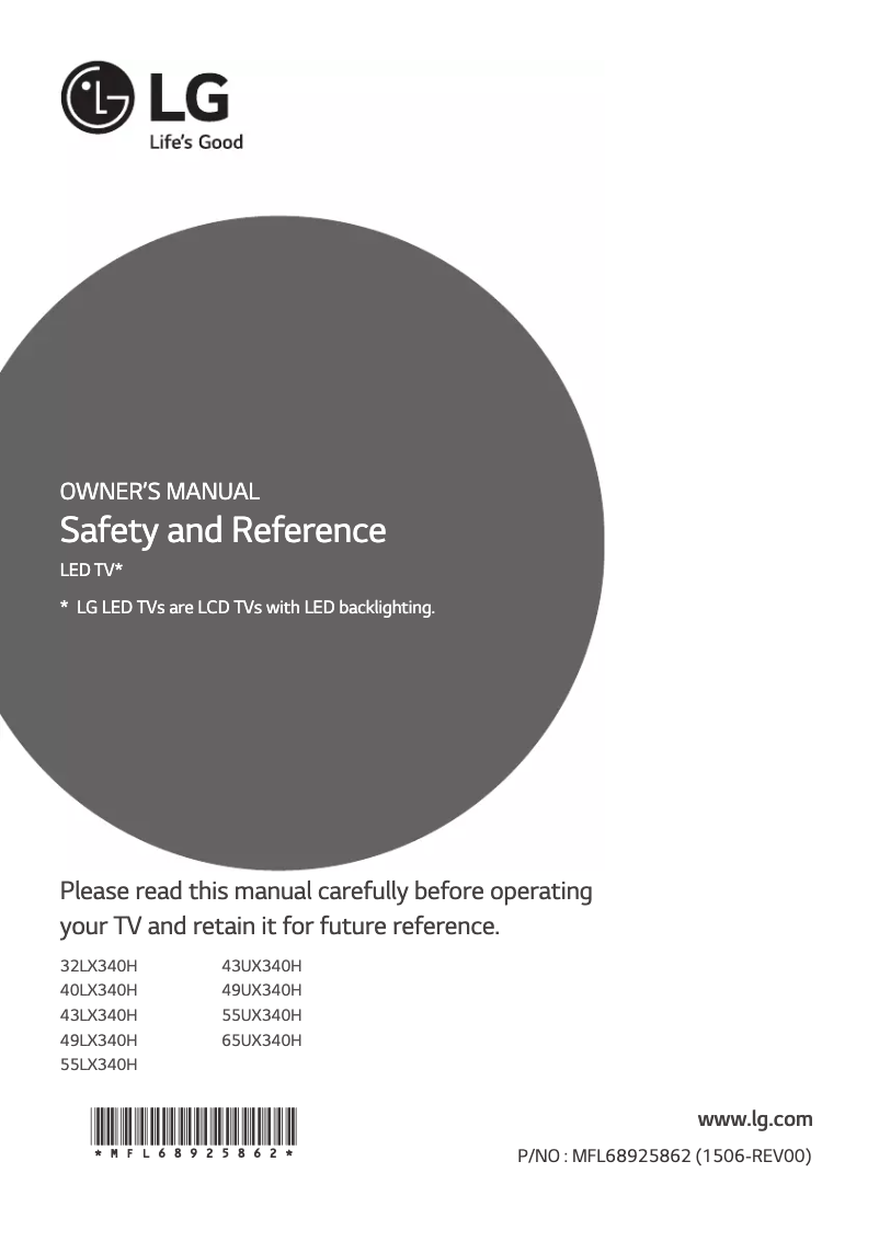 Imagen de la primera página del manual del dispositivo UX340H