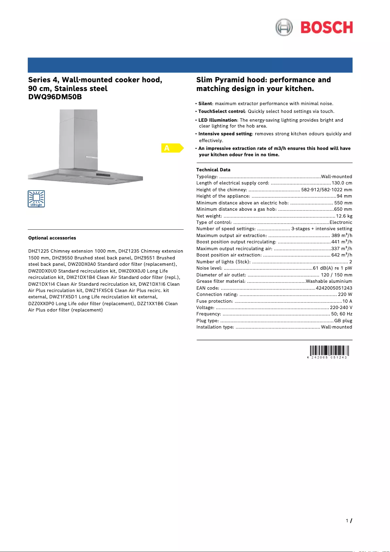 Imagen de la primera página del manual del dispositivo Serie 4 DWQ96DM50B