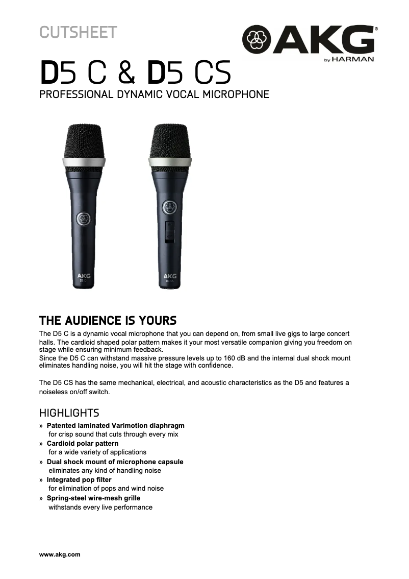 Imagen de la primera página del manual del dispositivo D5 CS