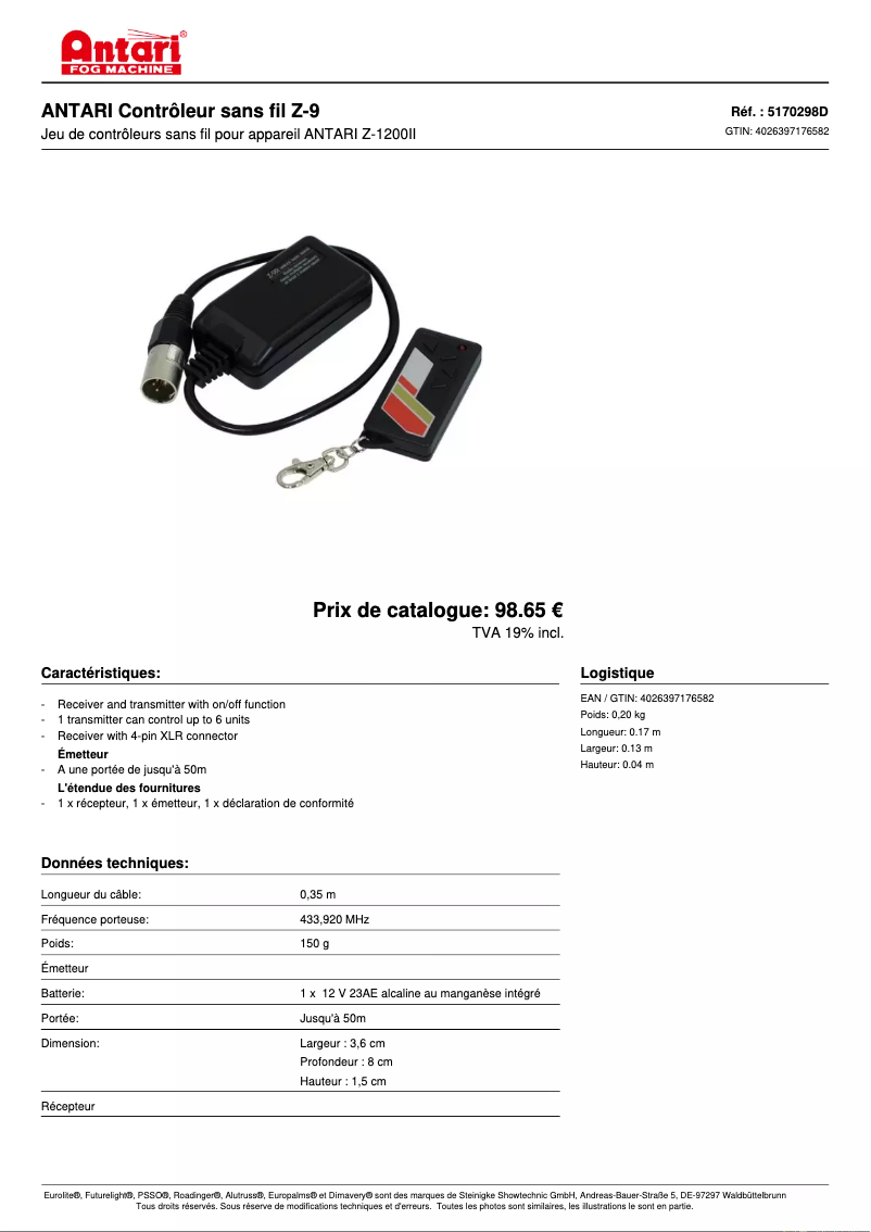 Imagen de la primera página del manual del dispositivo Z-9