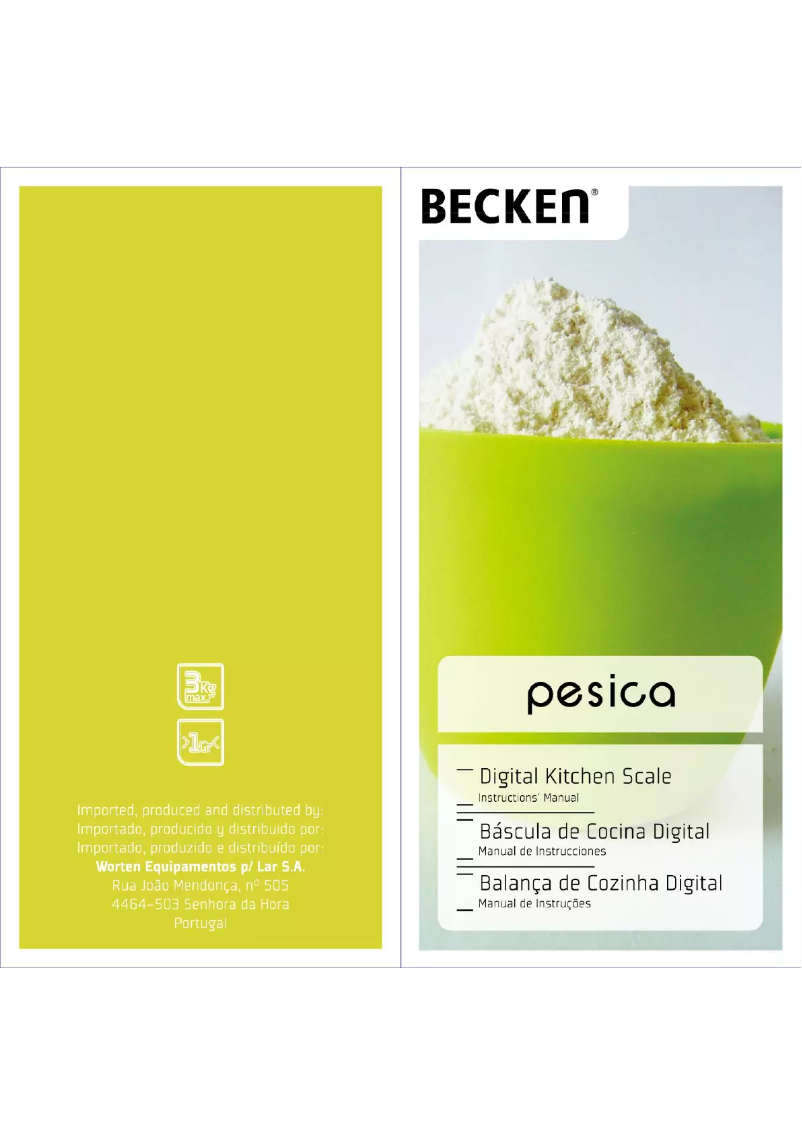 Página 1 del manual Manual de usuario Becken Pesica