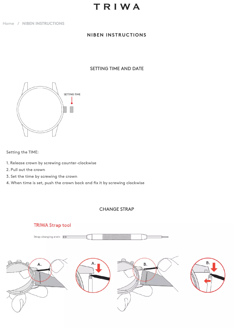 Página 1 del manual Manual de usuario Triwa Niben