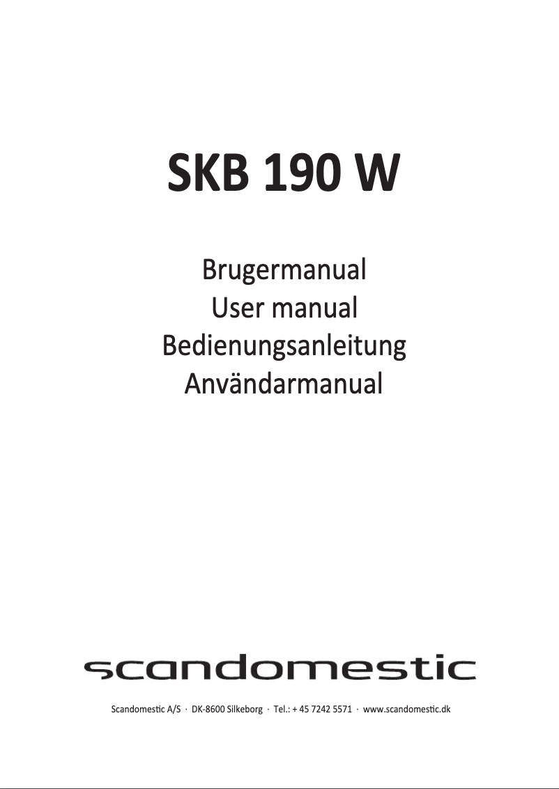 Página 1 del manual Manual de usuario Scandomestic SKB 190 W