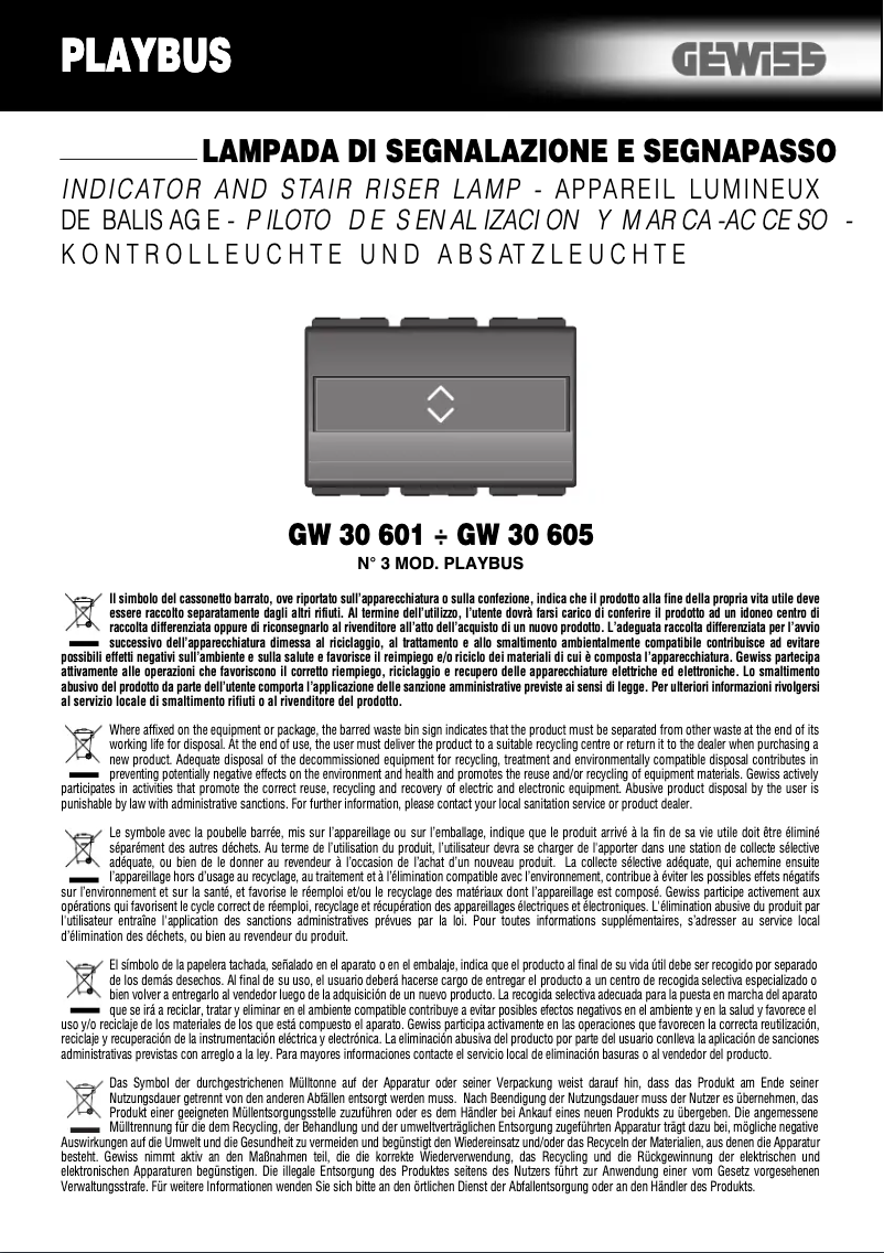Imagen de la primera página del manual del dispositivo GW30602