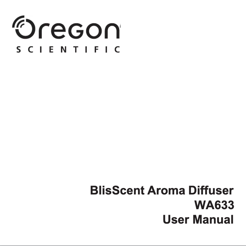 Página 1 del manual Manual de usuario Oregon Scientific WA633 BlisScent