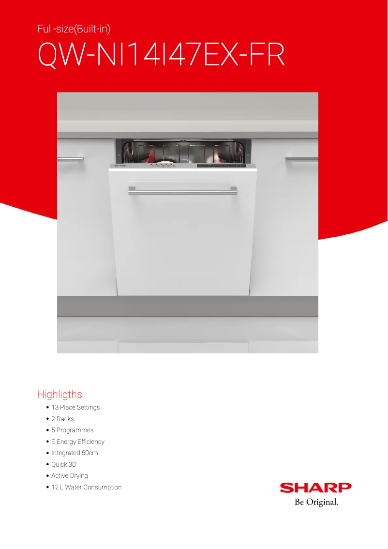 Página nº 1 - Ficha técnica Sharp QW-NI14I47EX-FR