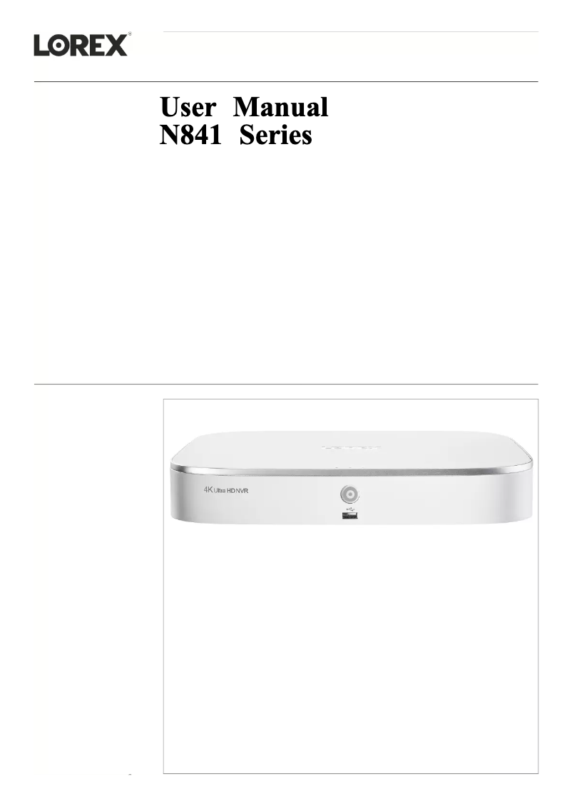 Página nº 1 - Manual de usuario Lorex NK183-48ABE