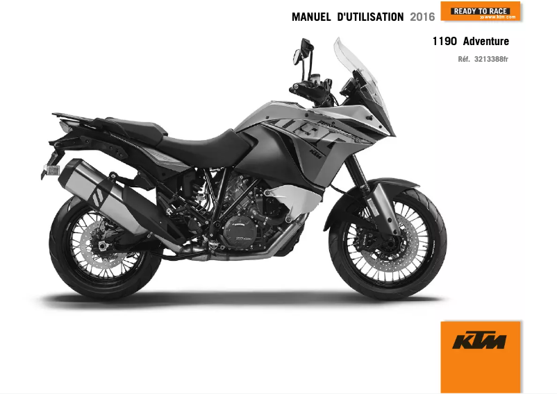Página 1 del manual Manual de usuario KTM 1190 Adventure (2016)