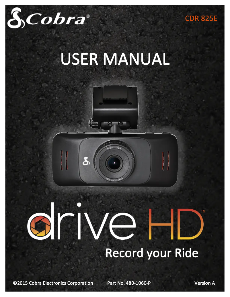 Imagen de la primera página del manual del dispositivo CDR 825E