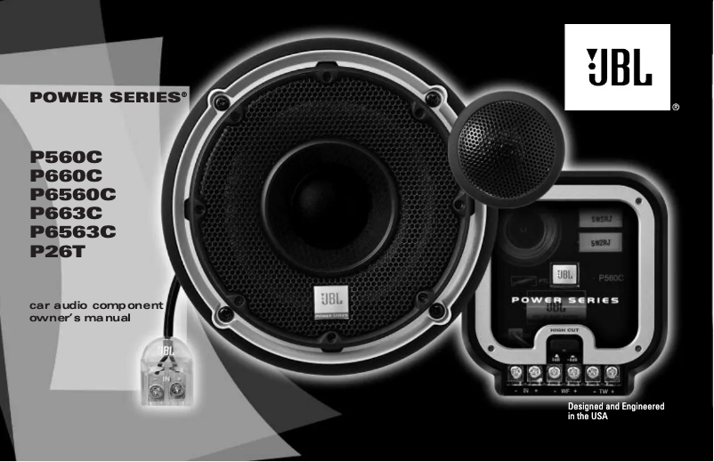 Página 1 del manual Manual de usuario JBL Power P26T