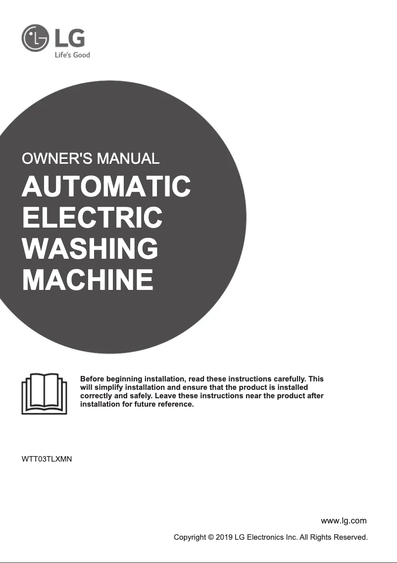 Imagen de la primera página del manual del dispositivo WTT03TLXMN