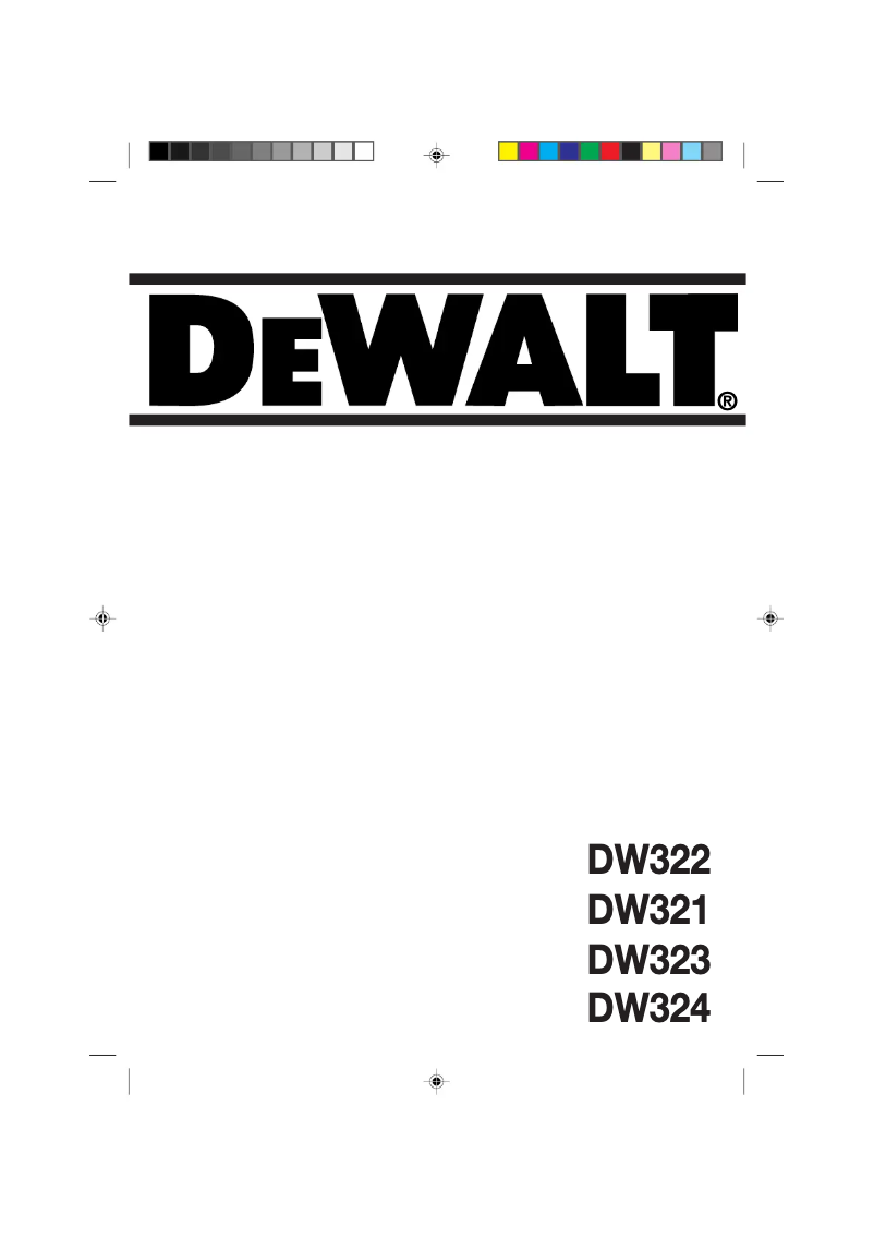 Página 1 del manual Manual de usuario DeWalt DW321