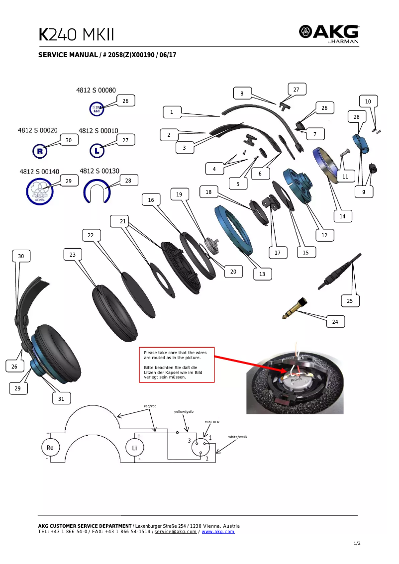 Página 1 del manual Manual de usuario AKG K240 MKII