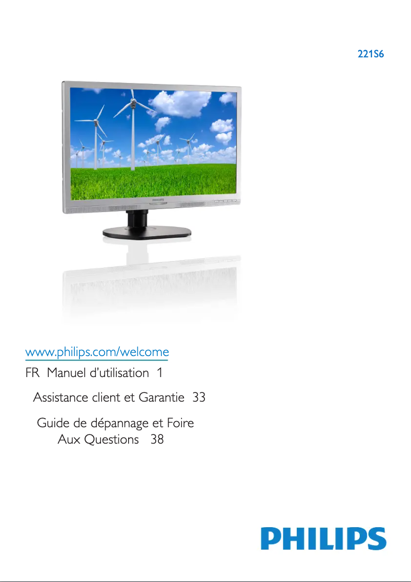 Imagen de la primera página del manual del dispositivo 221S6QHAW