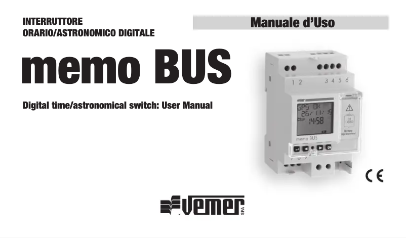 Imagen de la primera página del manual del dispositivo memo BUS