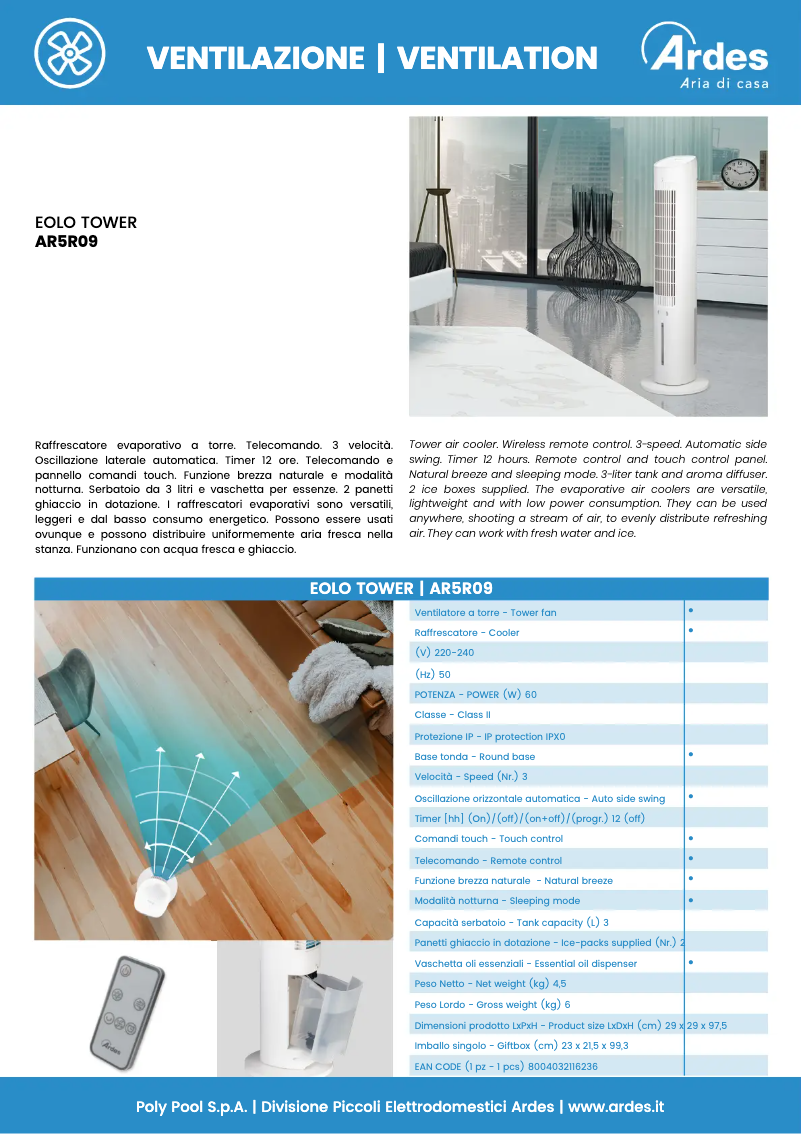 Página nº 1 - Ficha técnica Ardes AR5R09