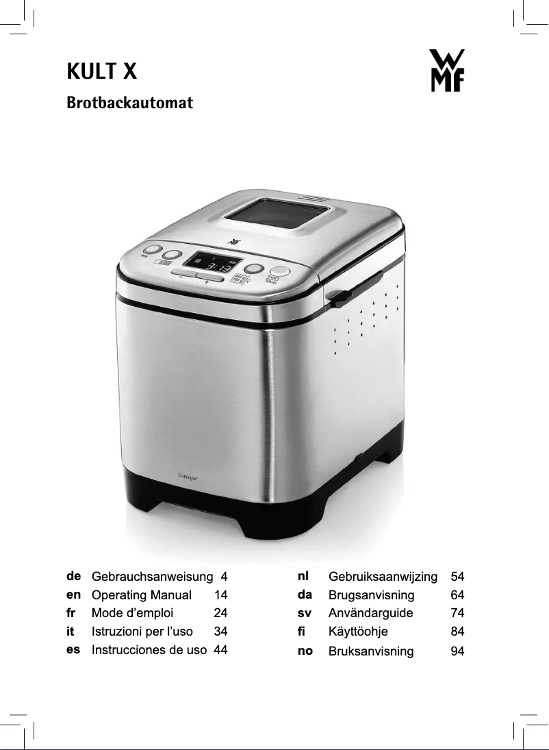 Página 1 del manual Manual de usuario WMF Kult X 04.1514.0011