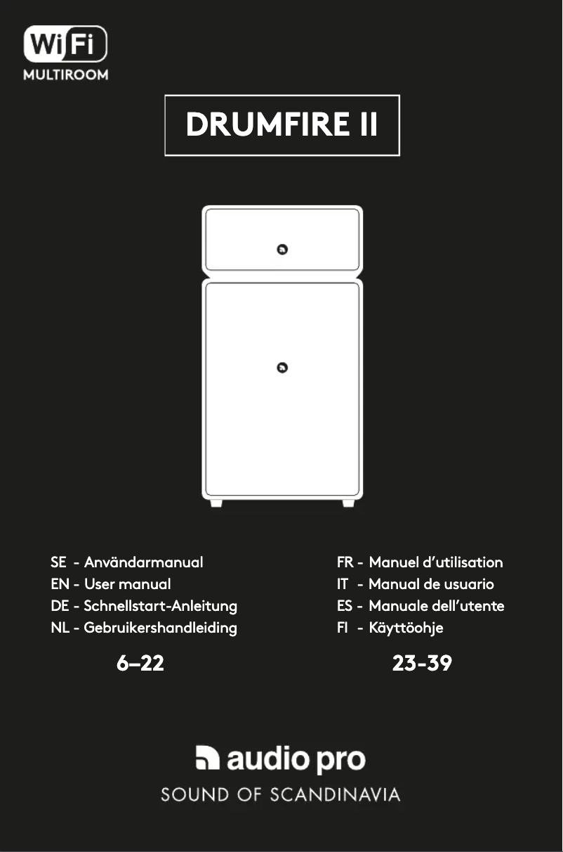 Página 1 del manual Manual de usuario Audio Pro Drumfire II