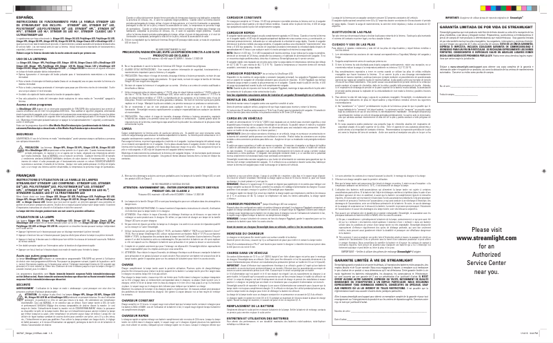 Imagen de la primera página del manual del dispositivo Stinger Classic LED