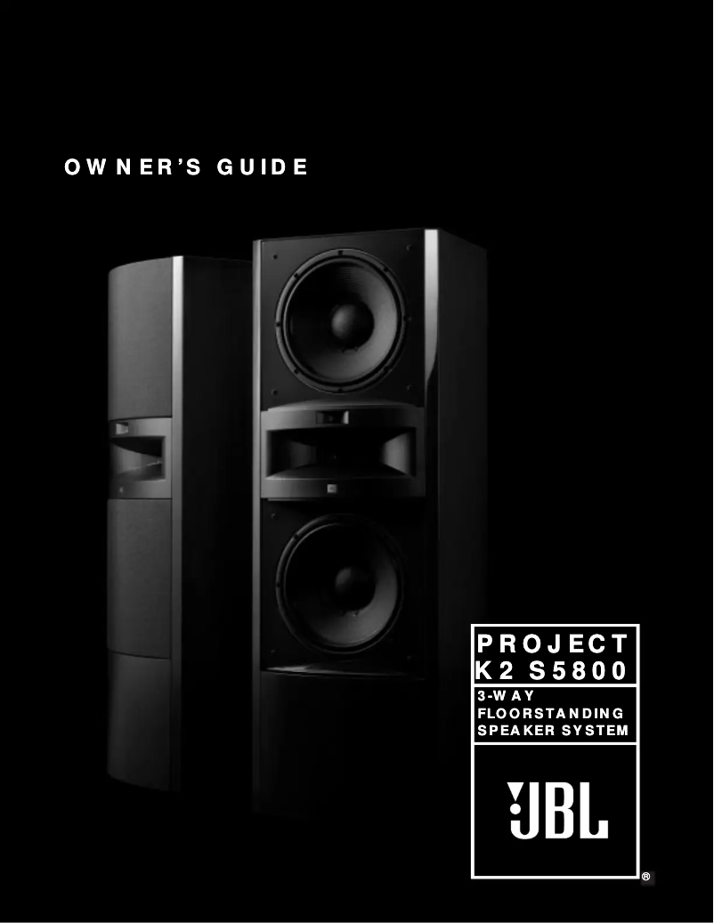 Página 1 del manual Manual de usuario JBL K2 S5800