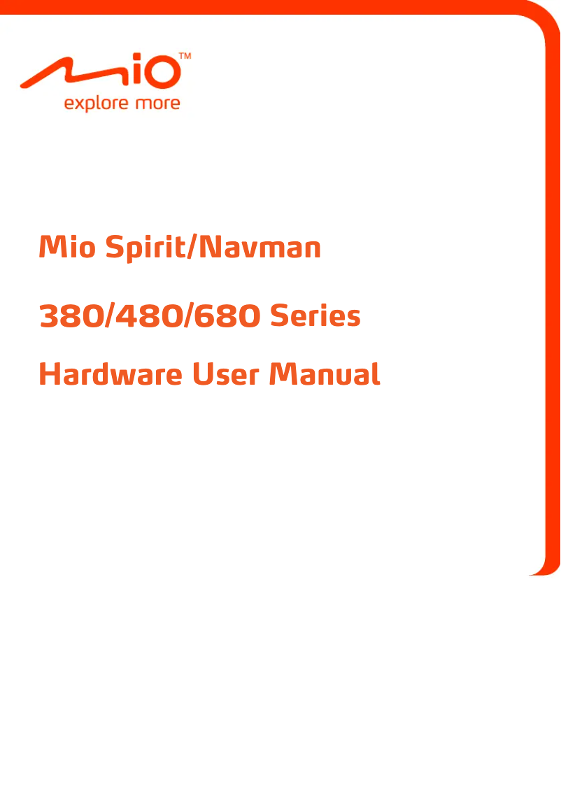 Página 1 del manual Manual de usuario Mio Spirit 485 TMC