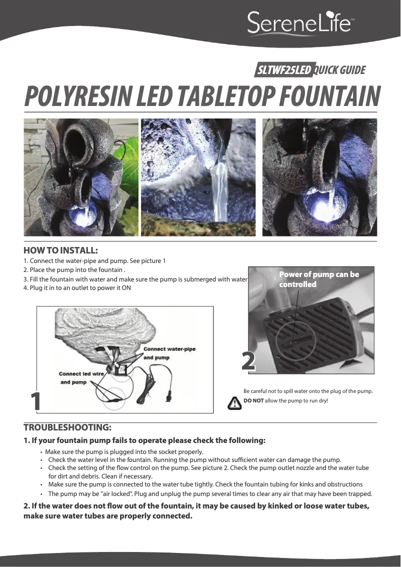 Imagen de la primera página del manual del dispositivo SLTWF25LED